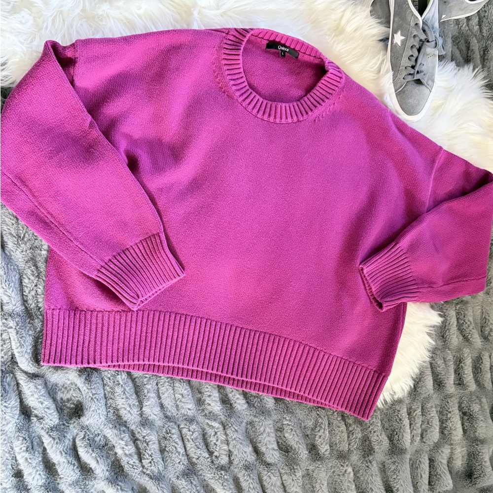 Quince Boyfriend Crew Sweater L - Picture 3 of 3